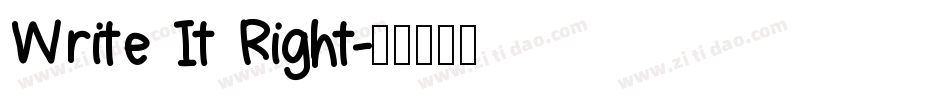 Write It Right字体转换